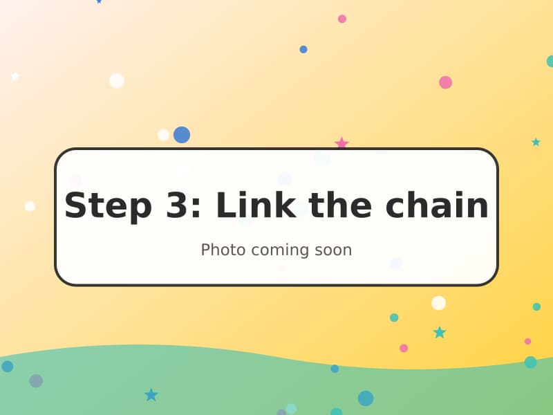 Paper rings linked together into a chain